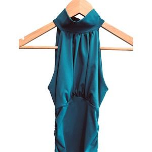 New Susana Monaco Mock Racer Dress XS Color Sea